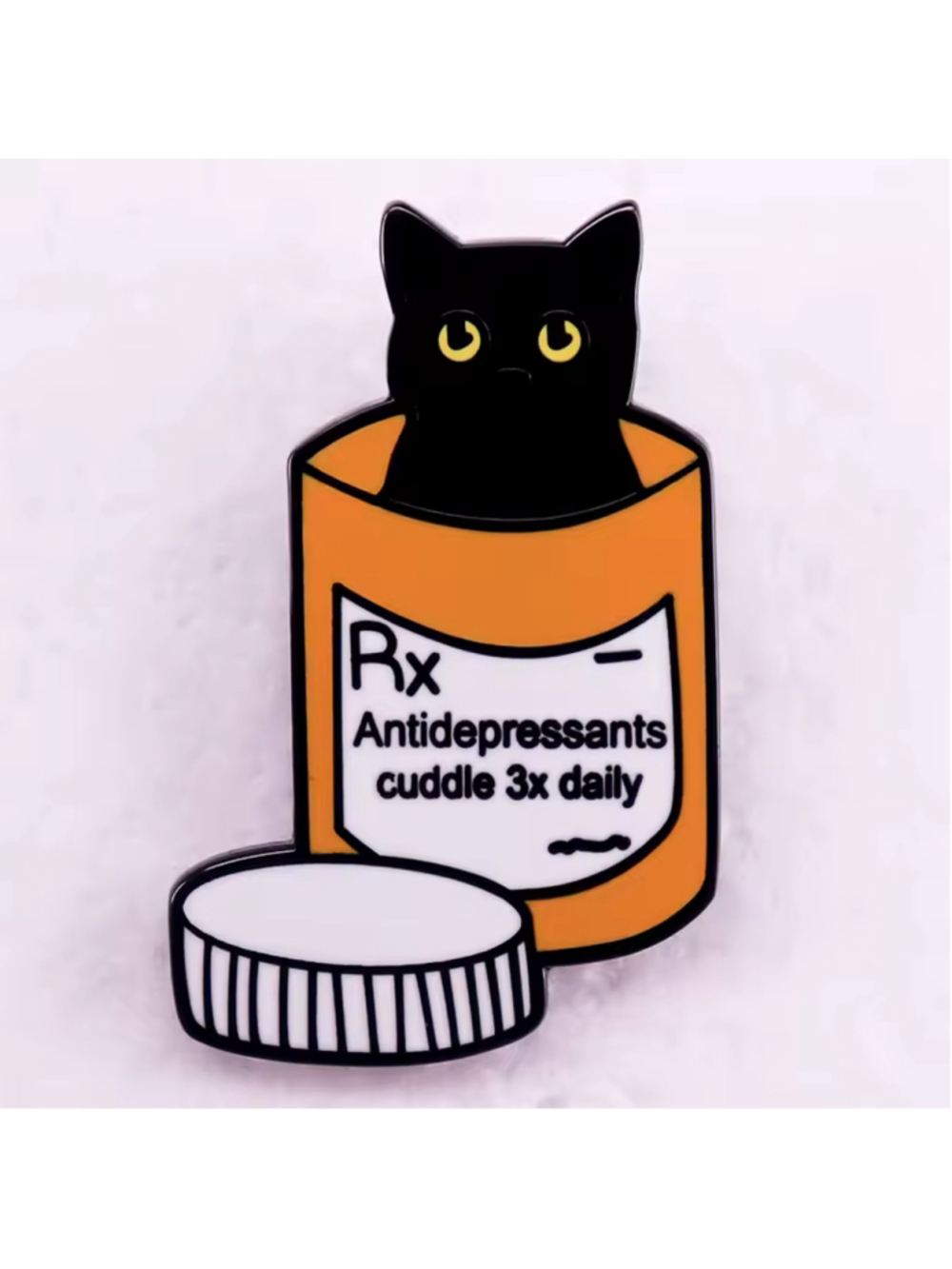 Cute Cats are Antidepressants Enamel Pin - Picture 1 of 1